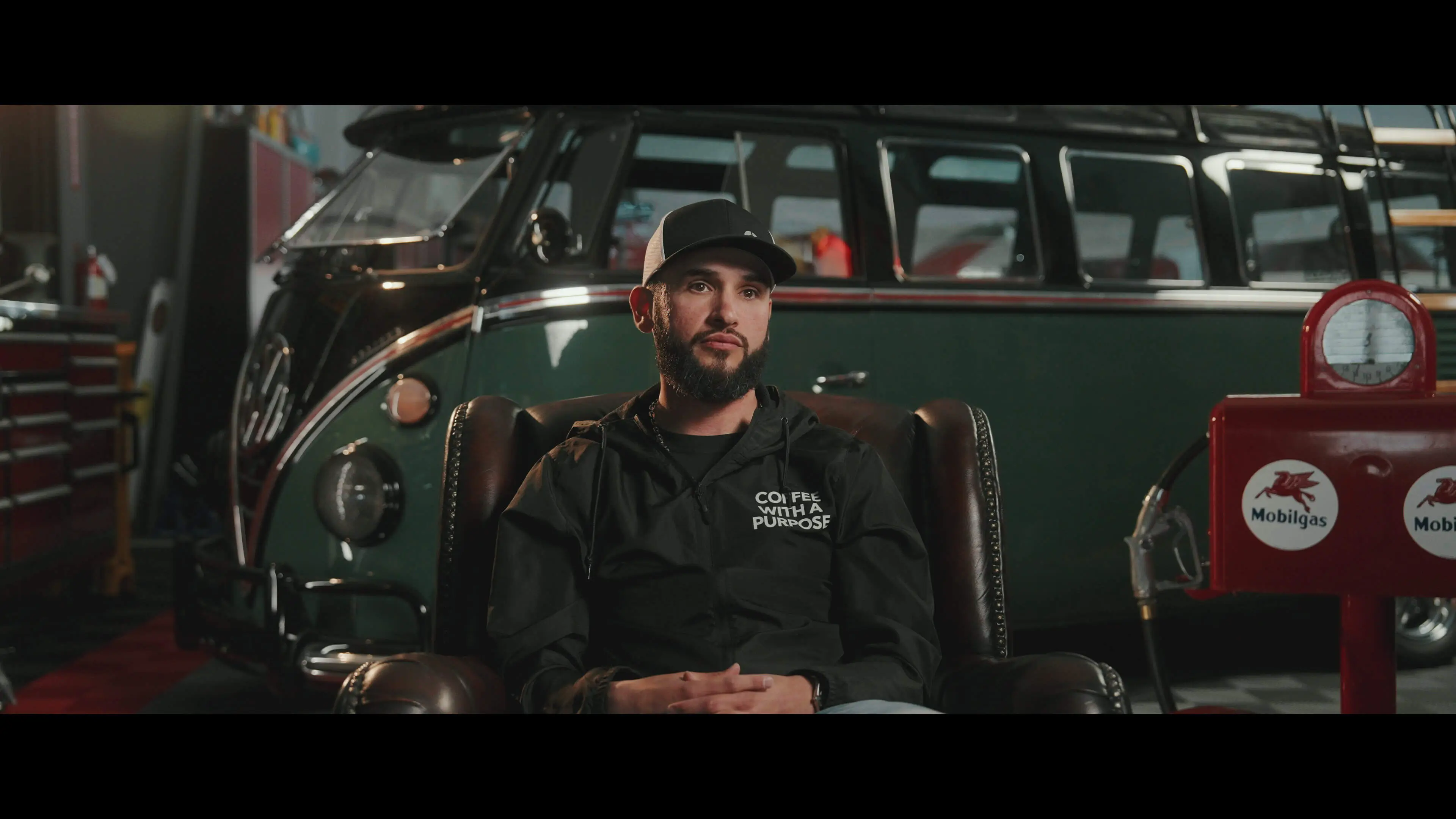 Interview video production setup for corporate testimonial by Minic Media Seattle