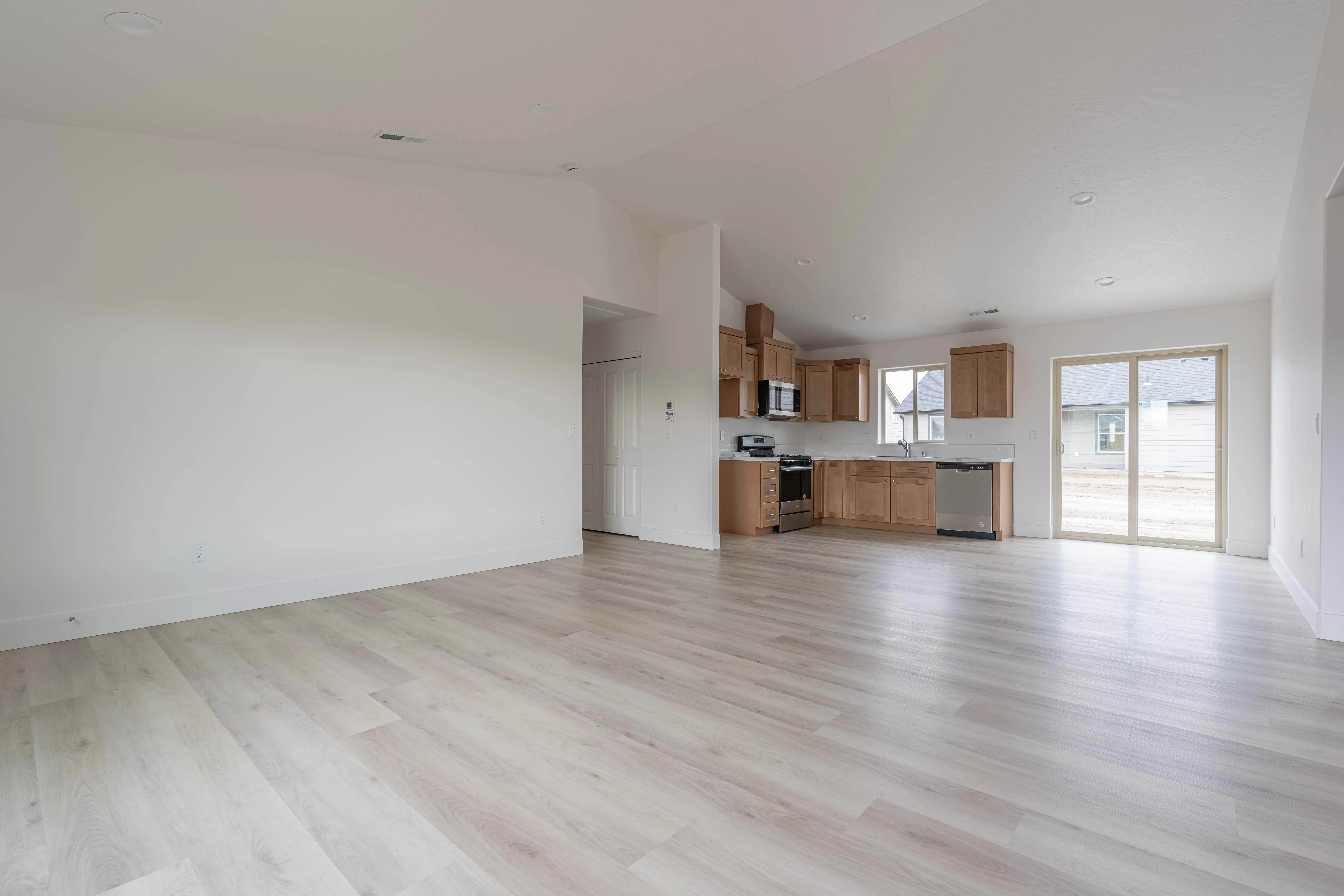 Real estate interior photo natural light living space Pacific Northwest