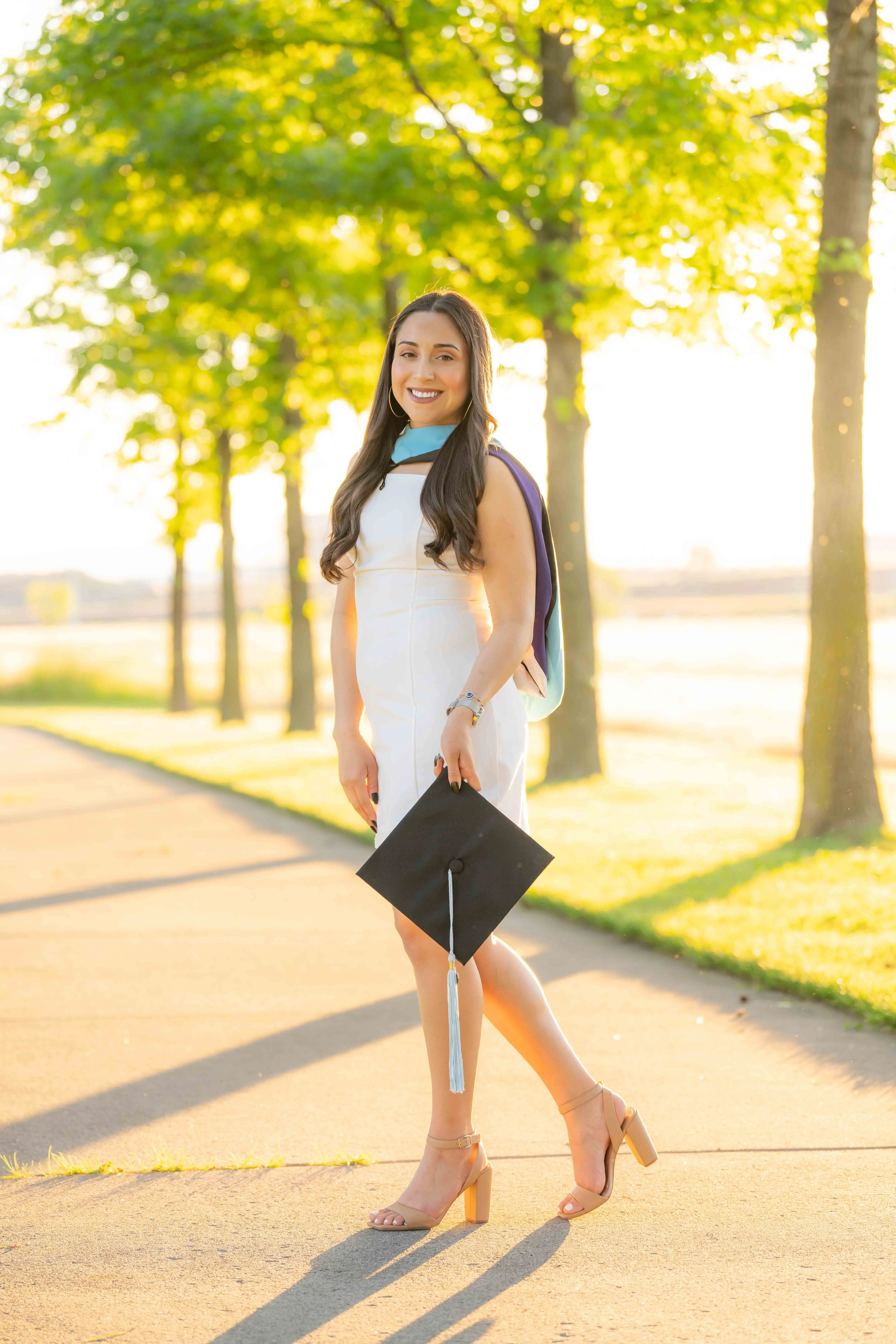 Graduation photo session multiple outfit changes