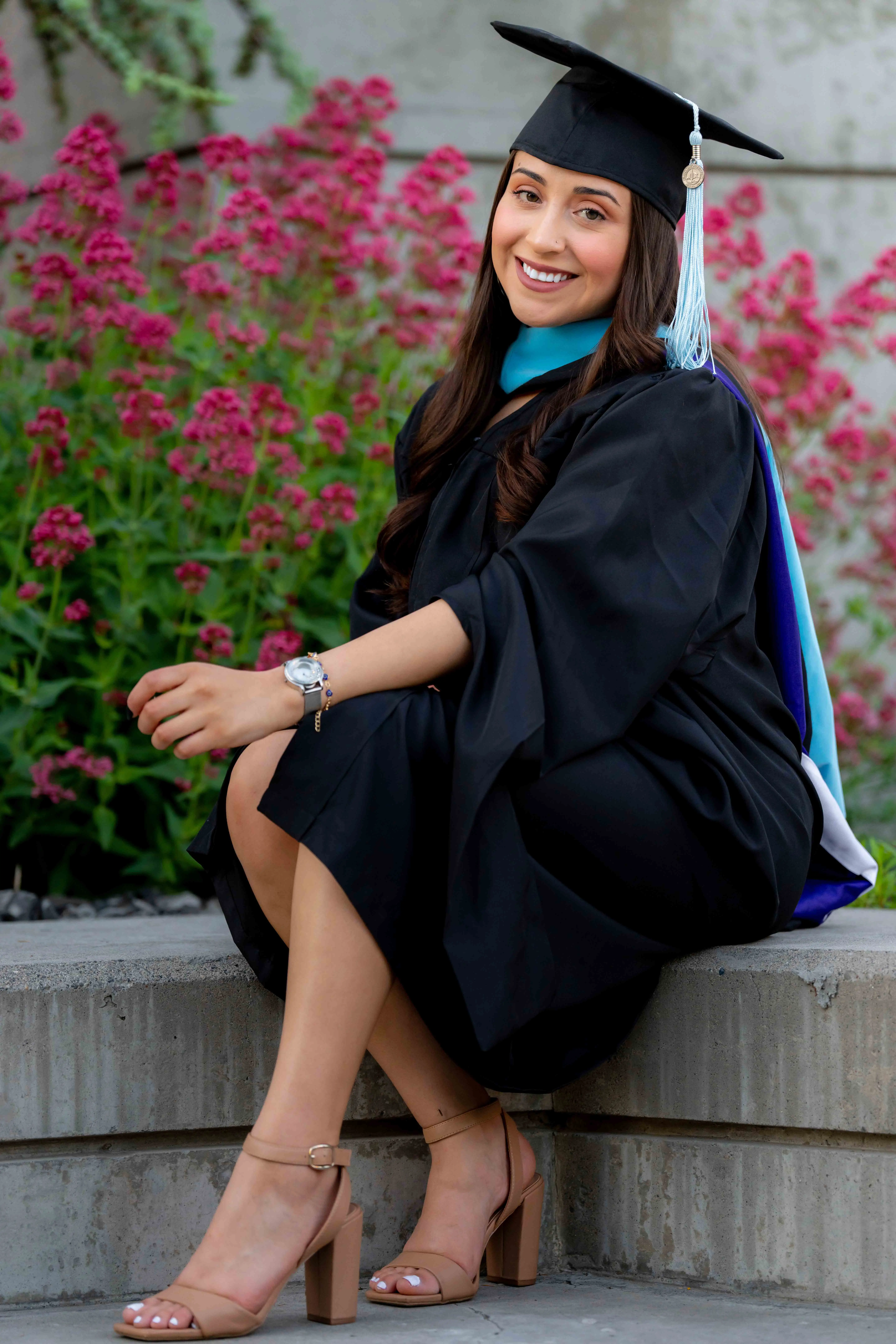 Graduate senior portrait outdoor natural light