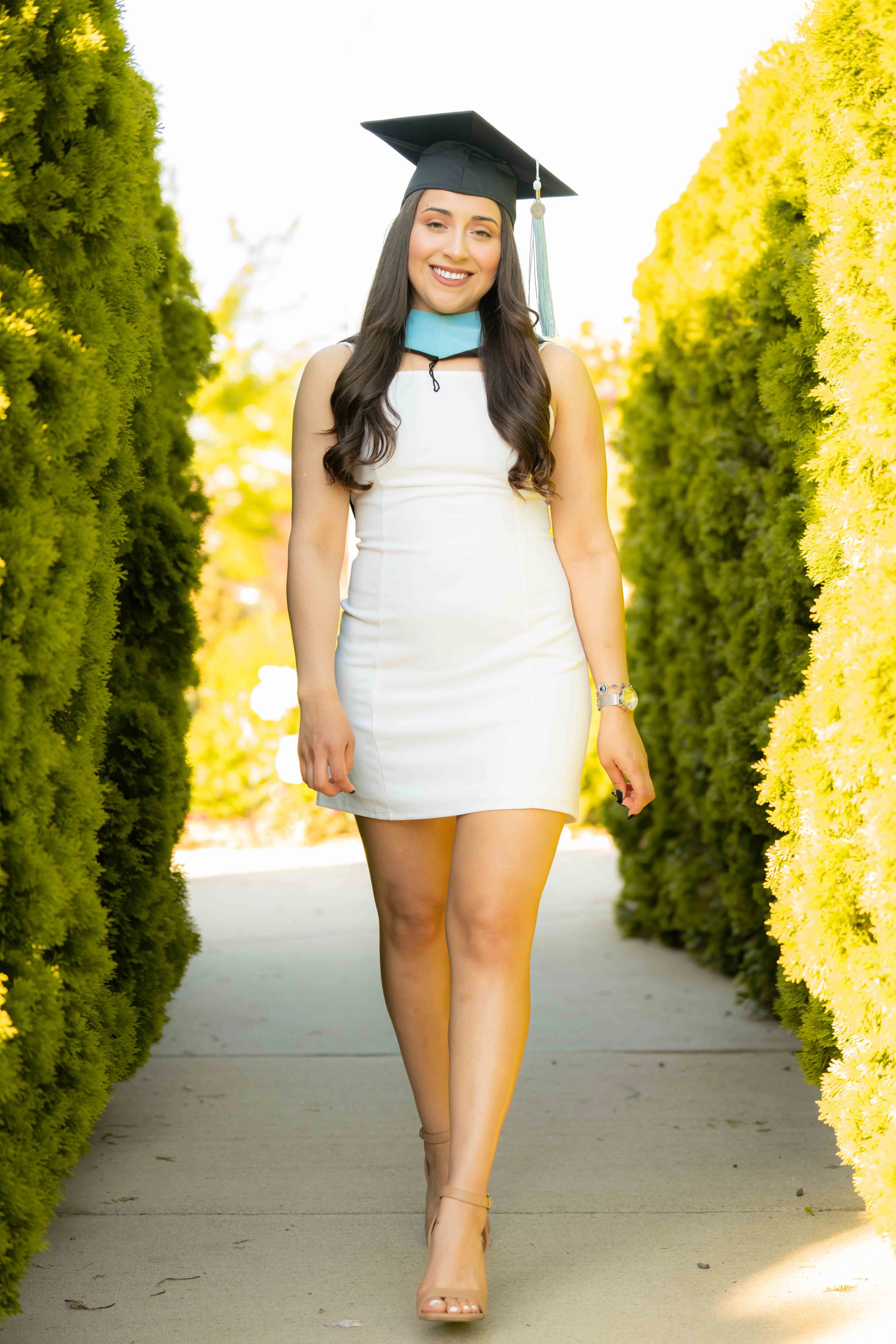Graduation photography cap and gown portrait