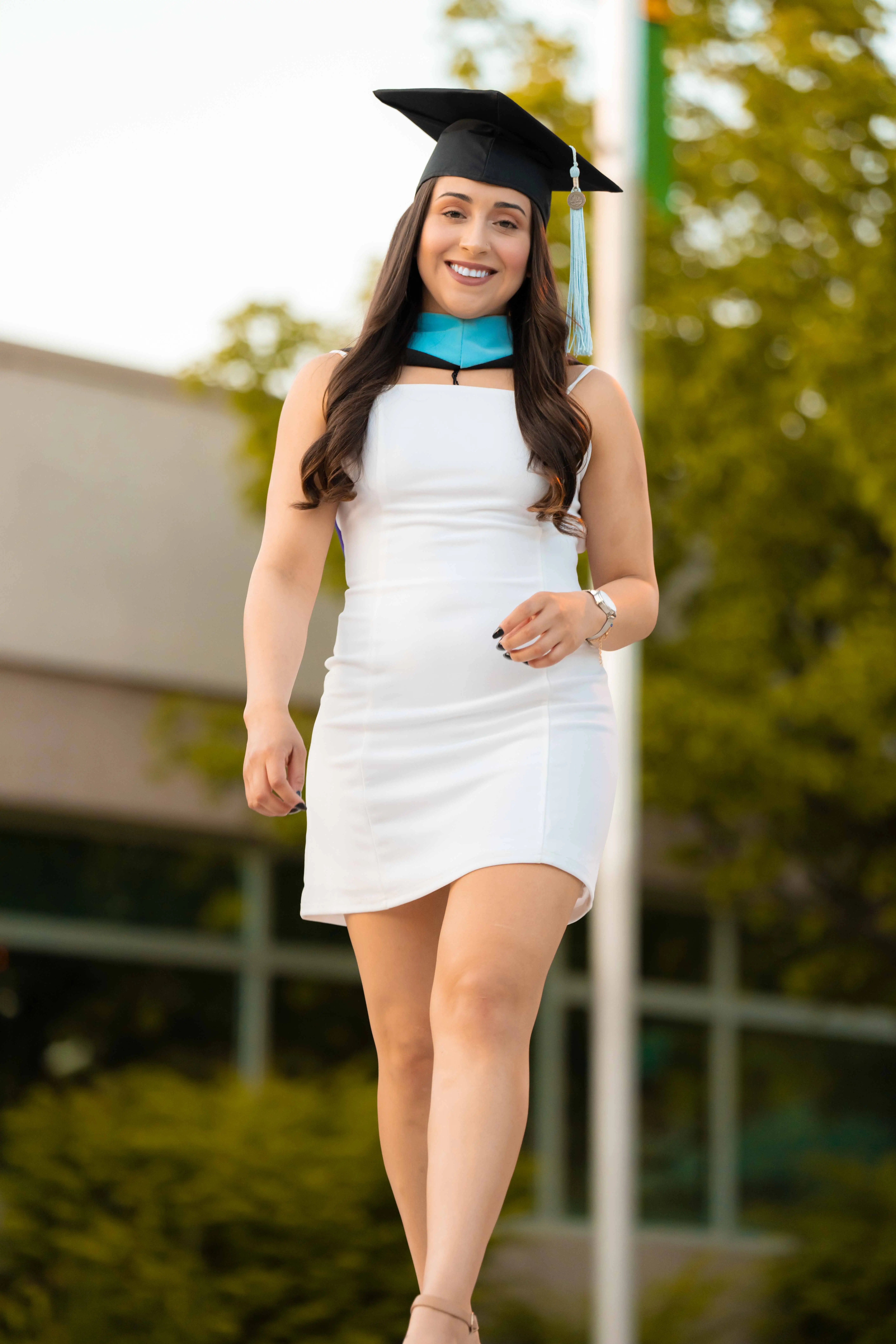 Senior graduate photo session candid moments