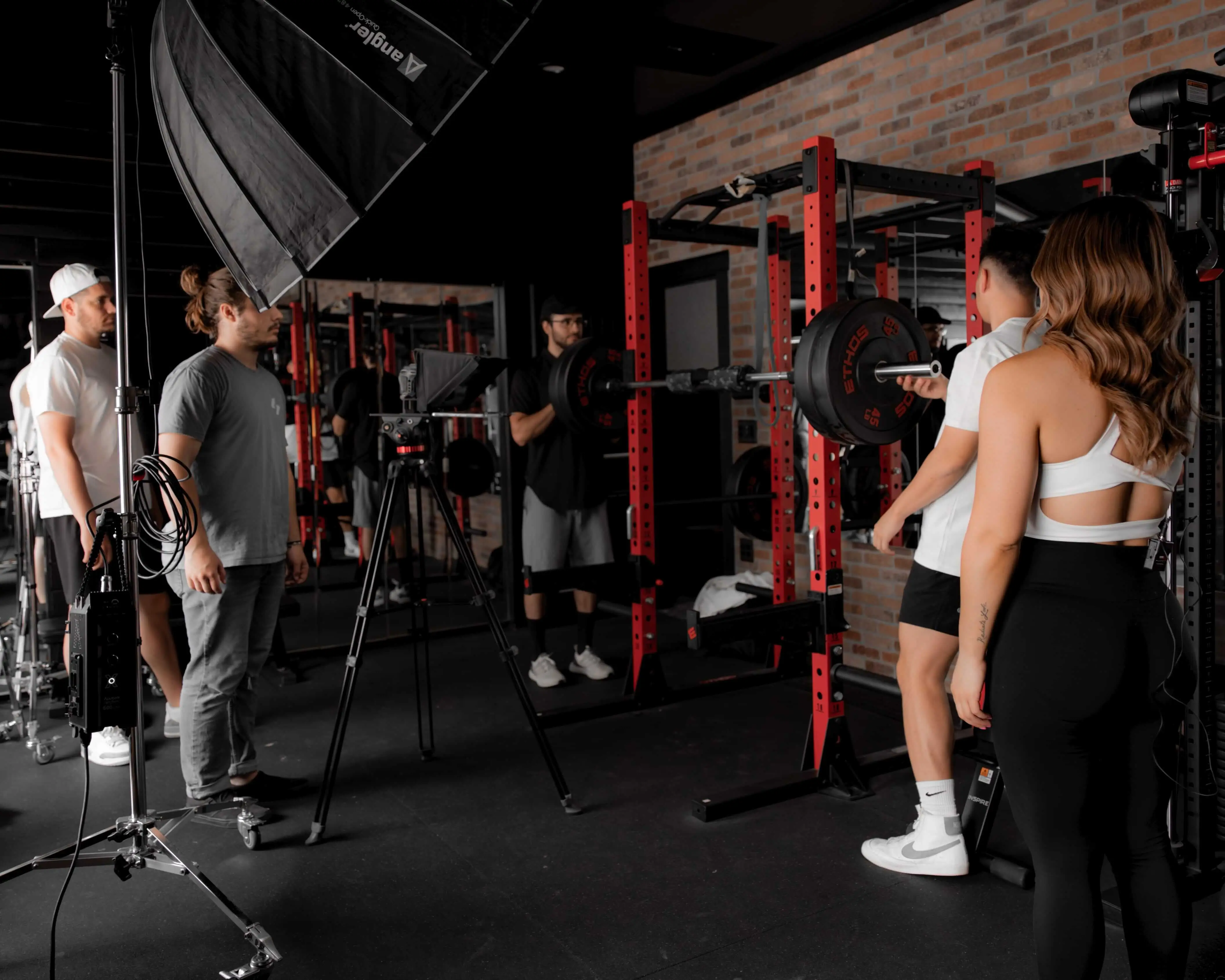 Professional film crew on set for corporate video production Minic Media