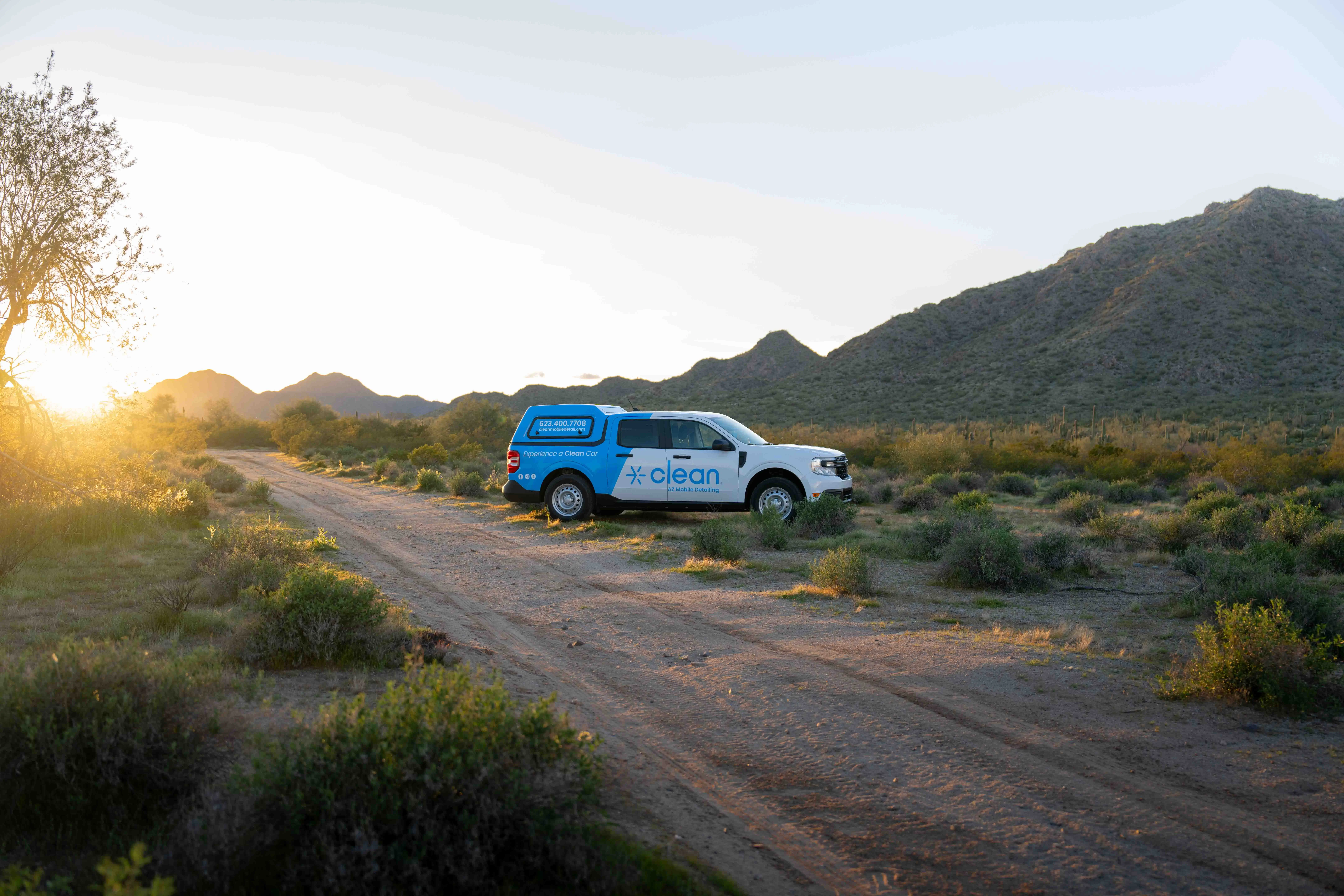 Clean Mobile auto detailing service vehicle in Arizona