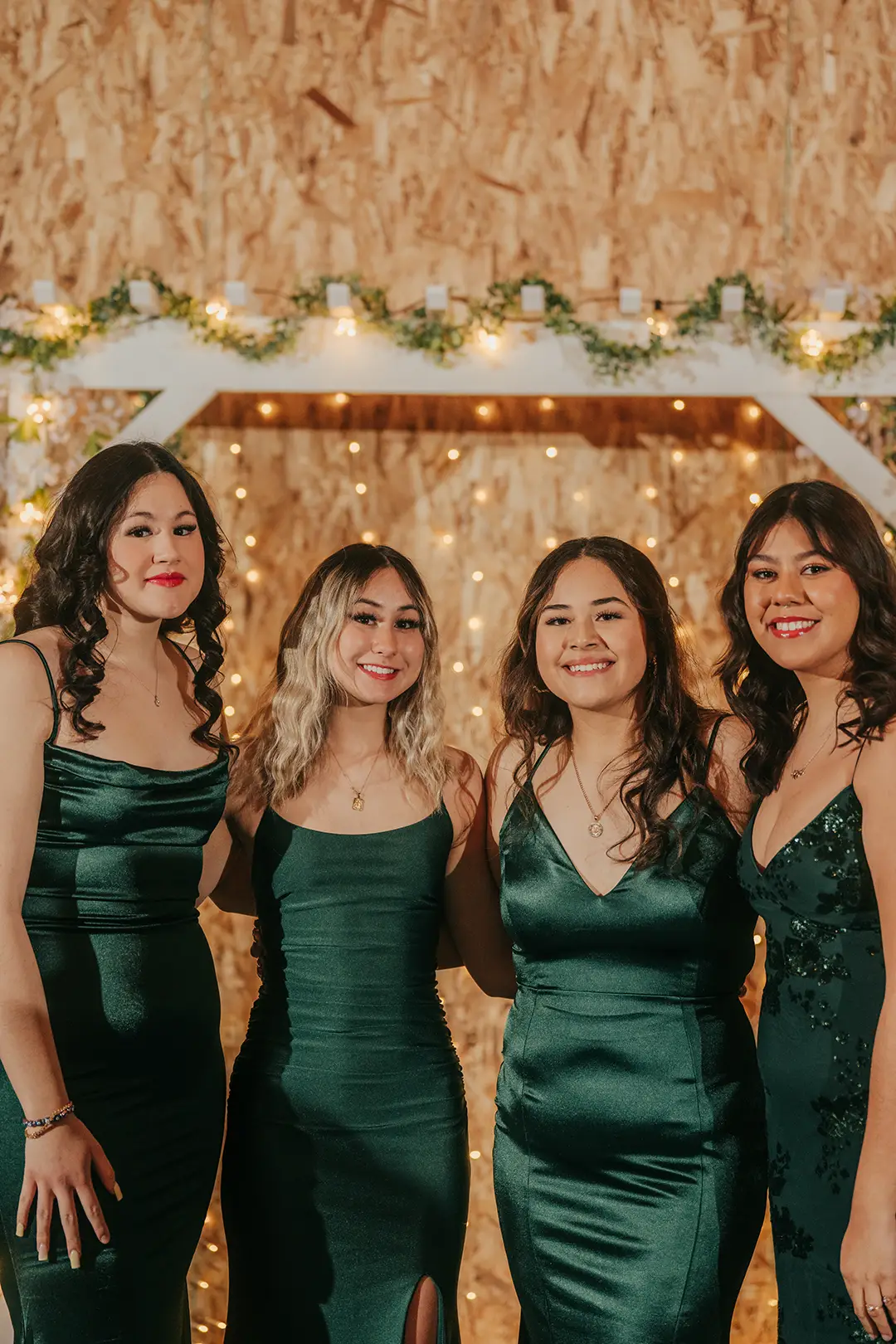 Winter wedding bridesmaids